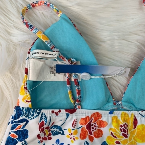NWT Lucky Brand Multicolored Tankini Top XS - Picture 6 of 10